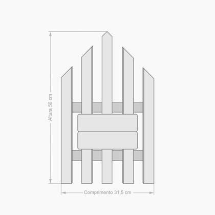 Imagem de Floreira ripada de parede modelo casa - com cachepot