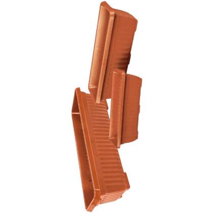 Imagem de Floreiras Caneladas 35 cm Marrom Decorativo - BRASAMI