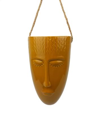 Imagem de Floreiro de Cerâmica Amarelo para Jardim Decoração 20cm