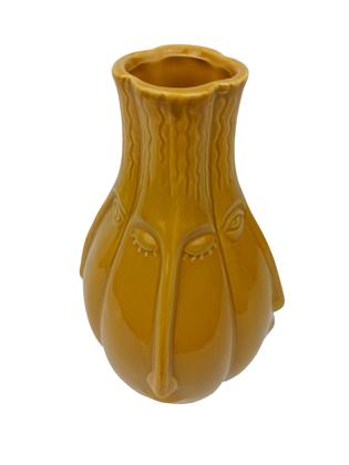 Imagem de Floreiro de Cerâmica Grande Amarelo para Jardim Decoração 22cm