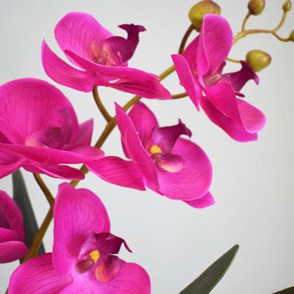 Imagem de Flores Artificiais - Haste de Orquídea Pink 3D  Linha permanente Formosinha