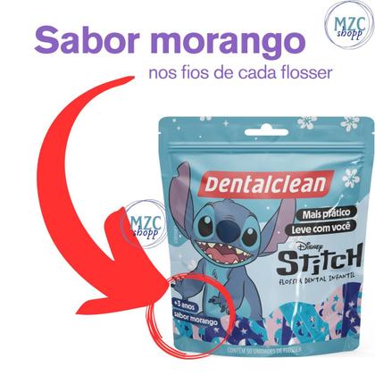 Imagem de Flosser Fio Dental Stitch Sabor Morango 50uni - Dentalclean