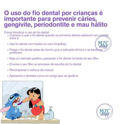 Imagem de Flosser Fio Dental Stitch Sabor Morango 50uni - Dentalclean