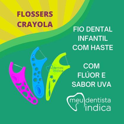 Imagem de Flosser Infantil Crayola GUMFio Dental Infantil com Cabo  40 unidades