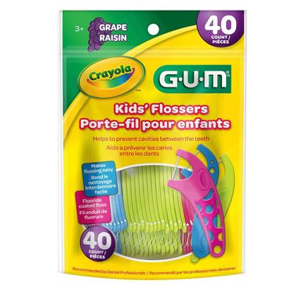 Imagem de Flosser Infantil Crayola GUMFio Dental Infantil com Cabo  40 unidades