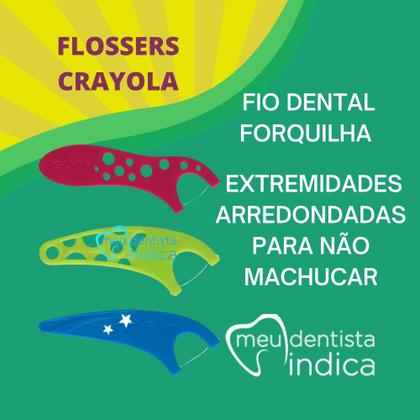 Imagem de Flosser Infantil Crayola GUMFio Dental Infantil com Cabo  40 unidades