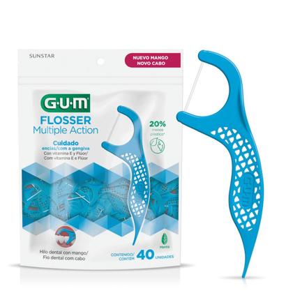 Imagem de Flosser Multiple Action Azul + Ultra Deslizante RoxoGUMKIT  200 unidades