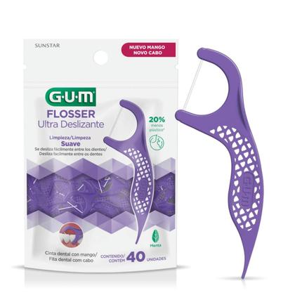 Imagem de Flosser Multiple Action Azul + Ultra Deslizante RoxoGUMKIT  200 unidades