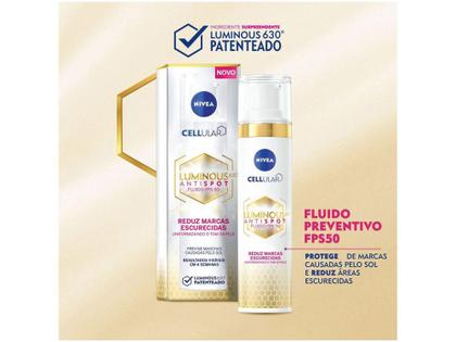 Imagem de Fluido Antimanchas Nivea Cellular Luminous 630º - FPS50 40ml