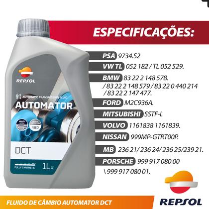 Imagem de Fluido De Transmissão Automática DCT Óleo Sintético Automator 1 Litro Repsol