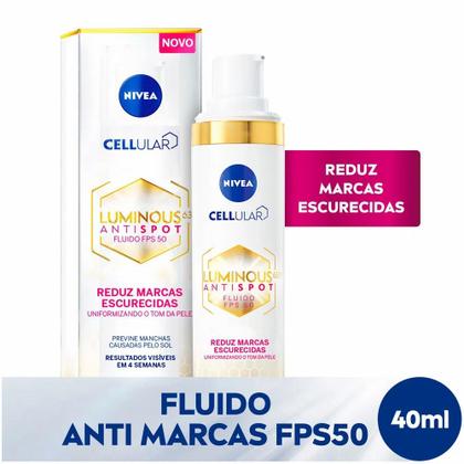 Imagem de Fluido Facial Anti-mancha Cellular Luminous Fps50 40ml Nivea - Todo tipo de pele