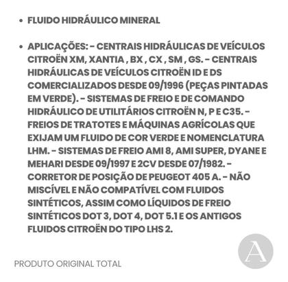 Imagem de Fluído Hidráulico Mineral - Total Lhm Plus