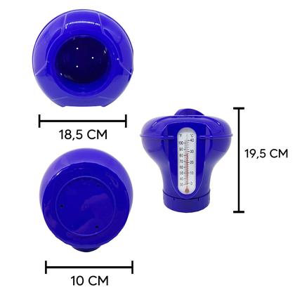 Imagem de Flutuador Clorador Pastilha De Cloro Para Piscina Termômetro