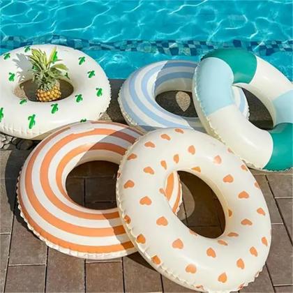 Imagem de Flutuadores de piscina BAITEMIA Lolly-Green+Orange para crianças de 5 a 10 anos