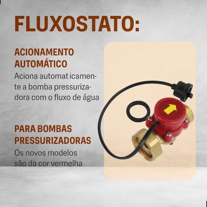 Imagem de Fluxostato Chave DE Fluxo Pressurizador Komeco Tp80 G1 Tp120