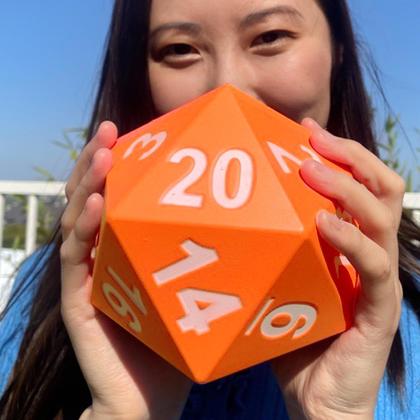 Imagem de Foam Dice KESS Giant D20 Oversize de 20 lados para RPG vermelho