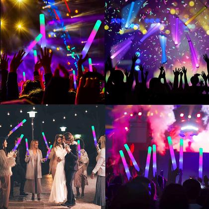 Imagem de Foam Glow Sticks Bylaotrs 160 unidades com 3 modos de festa com luz LED