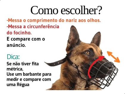 Imagem de Focinheira de Contenção Plastico Com ajuste Cães Tamanho M