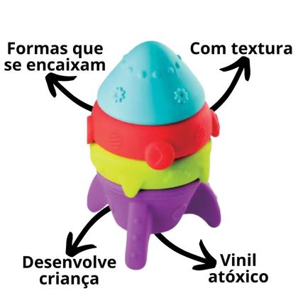 Imagem de Fofoguete brinquedo de empilhar + 6 meses diverte criança