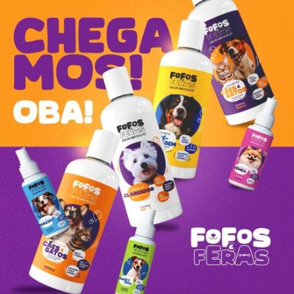 Imagem de Fofos e Feras Shampoo para Pelos Escuros 500ml Para Cães e Gatos Pelos macios e brilhosos