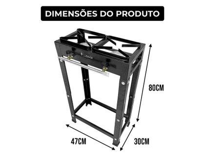 Imagem de Fogão 20x20 Alta Pressão  Com Pé Cor Grafite Lucinox