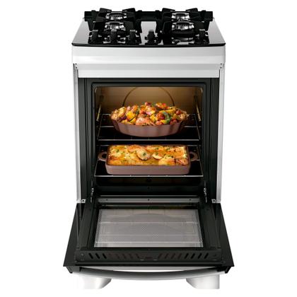 Imagem de Fogão 4 Bocas a Gás Dako Supreme Glass com Acendimento Automático Mesa de Vidro Branco Bivolt