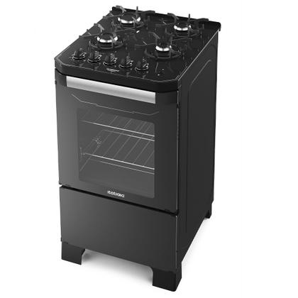 Imagem de Fogão 4 Bocas a Gás Itatiaia Itamaster com Mesa de Vidro e Acendimento Automático Preto Bivolt