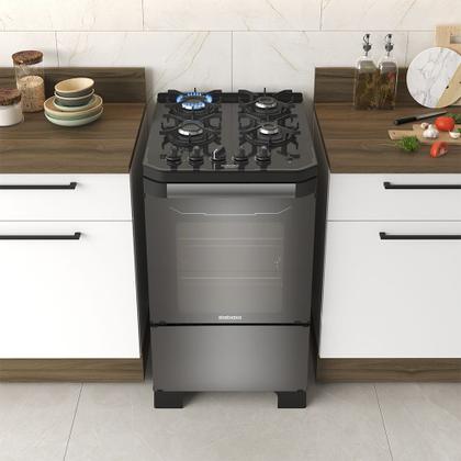 Imagem de Fogão 4 Bocas a Gás Itatiaia Itamaster Mesa de Vidro Acendimento Automático Prata Espelhado Bivolt