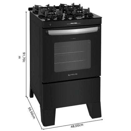 Imagem de Fogão 4 Bocas Atlas Automático Agile Up Glass Preto