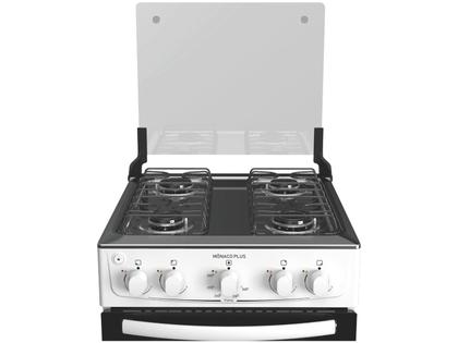 Imagem de Fogão 4 Bocas Atlas Inox Branco Mônaco Plus