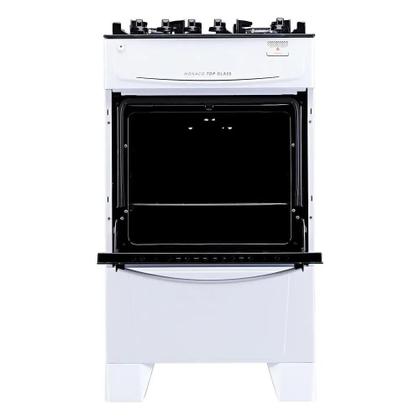 Imagem de Fogão 4 Bocas Atlas Mônaco Plus Branco com Mesa de Vidro Top Glass - Bivolt