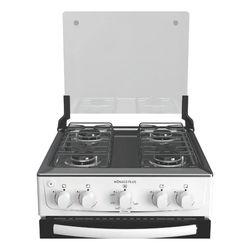 Imagem de Fogão 4 Bocas Atlas Mônaco Plus Branco com Mesa Inox e Acendimento Automático Branco Bivolt