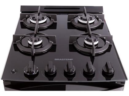 Imagem de Fogão 4 Bocas Brastemp Preto Mesa de Vidro BFO4