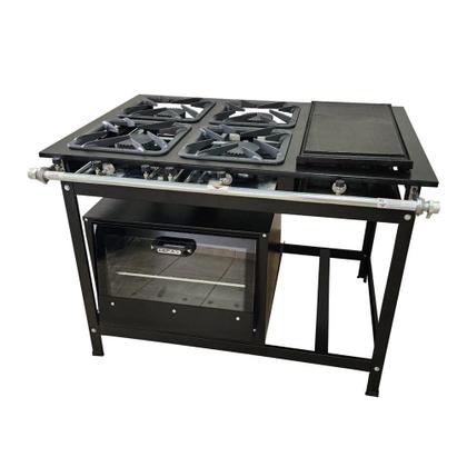 Imagem de Fogão 4 Bocas Cefaz com Forno e Chapa Linha Gold Alta Pressão CFZG-128C