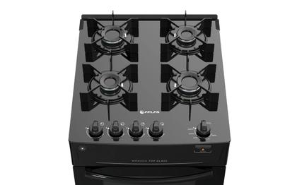 Imagem de Fogão 4 Bocas Com Mesa de Vidro Atlas Mônaco Top Glass Bivolt