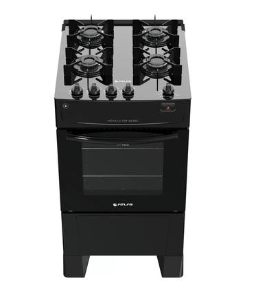 Imagem de Fogão 4 Bocas Com Mesa de Vidro Atlas Mônaco Top Glass Bivolt