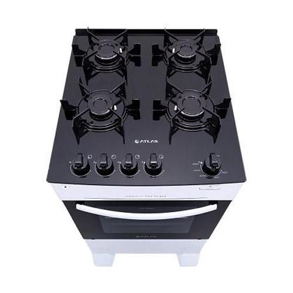Imagem de Fogão 4 Bocas Com Mesa de Vidro Atlas Mônaco Top Glass Bivolt