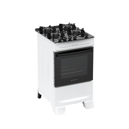 Imagem de Fogão 4 Bocas Com Mesa de Vidro Limpa Fácil Atlas Mônaco Top Glass Bivolt