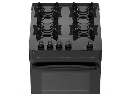 Imagem de Fogão 4 Bocas Com Mesa de Vidro Limpa Fácil Atlas Mônaco Top Glass Bivolt