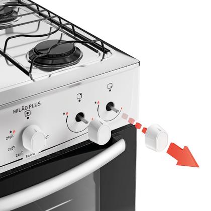 Imagem de Fogão 4 Bocas Com Mesa Inox Atlas Milão Plus Bivolt