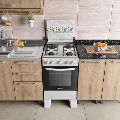 Imagem de Fogão 4 Bocas com Mesa Inox Milão 30000176 Atlas