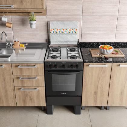 Imagem de Fogão 4 Bocas com Mesa Inox Milão Plus 30000177 Atlas