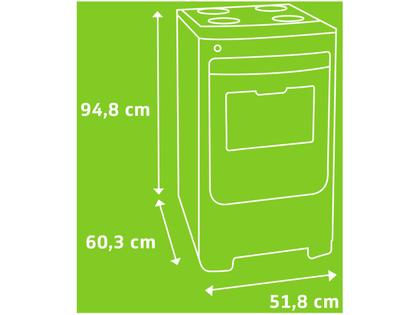 Imagem de Fogão 4 Bocas Consul Inox Mesa de Vidro CFO4VARUNA