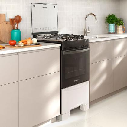Imagem de Fogão 4 Bocas Continental Branco Automático com TOPLimpaFácil (FC4IB) Premium