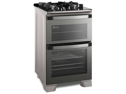 Imagem de Fogão 4 Bocas Electrolux Cinza Duplo Forno com Timer FE4AD