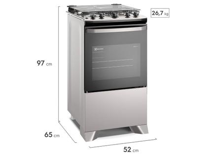 Imagem de Fogão 4 Bocas Electrolux Cinza Efficient FE4IG