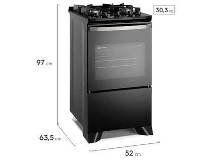 Imagem de Fogão 4 Bocas Electrolux Preto Efficient FE4GB