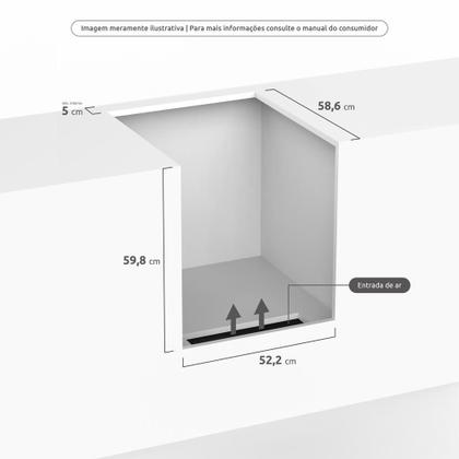 Imagem de Fogão 4 Bocas Embutir Dako Supreme Mesa de Inox Preto Bivolt