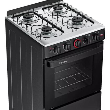 Imagem de Fogão 4 Bocas Esmaltec Ideal Super F4IAP4121 Acendimento Automático Preto Bivolt