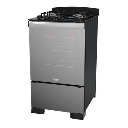 Imagem de Fogão 4 Bocas Preto com Frente em Vidro Espelhado e Timer Digital Dako Diplomata Glass Grill Style Bivolt